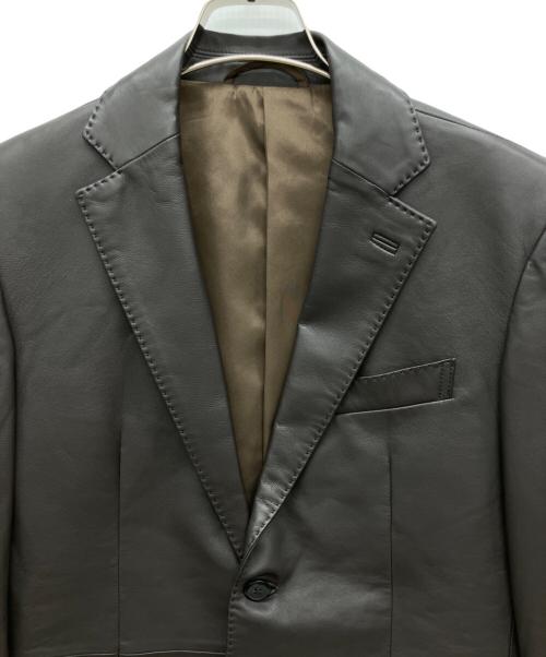 G-Stage（ジーステージ）G-Stage (ジーステージ) レザーテーラードジャケット ブラウン サイズ:48の古着・服飾アイテム