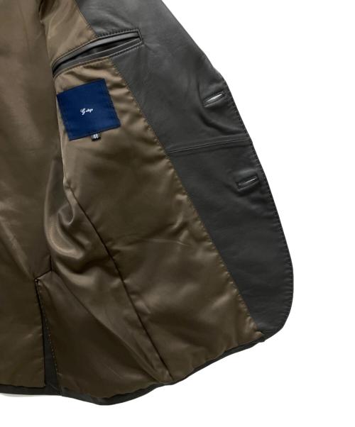 G-Stage（ジーステージ）G-Stage (ジーステージ) レザーテーラードジャケット ブラウン サイズ:48の古着・服飾アイテム