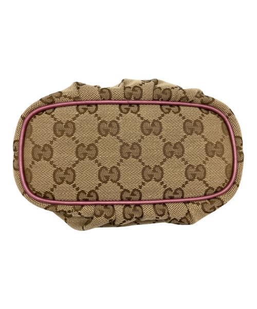 GUCCI（グッチ）GUCCI (グッチ) コスメポーチ ベージュ×ピンクの古着・服飾アイテム