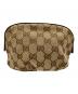 GUCCI (グッチ) コスメポーチ ベージュ×ピンク：8000円