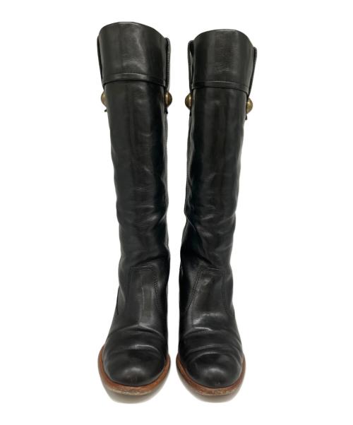 COACH（コーチ）COACH (コーチ) レザーブーツ ブラック サイズ:6.5の古着・服飾アイテム
