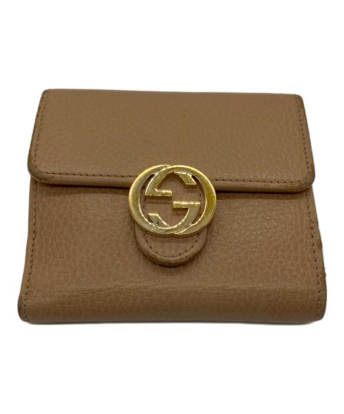 GUCCI（グッチ）GUCCI (グッチ) 2つ折り財布 ベージュの古着・服飾アイテム