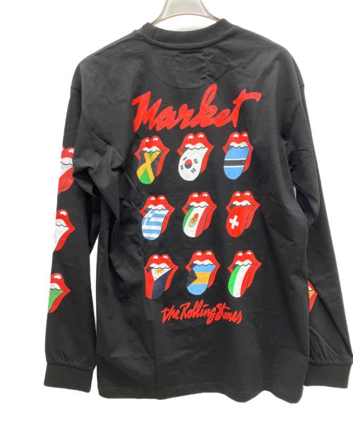 Market rolling stones（ローリングストーンズ）Market rolling stones (ローリングストーンズ) WORLD FLAG LONGSLEEVED T-SHIRT ブラック サイズ:Lの古着・服飾アイテム