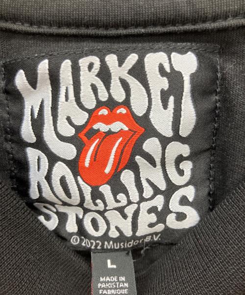 Market rolling stones（ローリングストーンズ）Market rolling stones (ローリングストーンズ) WORLD FLAG LONGSLEEVED T-SHIRT ブラック サイズ:Lの古着・服飾アイテム