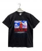 RADIO EVA×FRUIT OF THE LOOMラヂオエヴァ×フルーツオブザルーム）の古着「半袖カットソー」｜ブラック