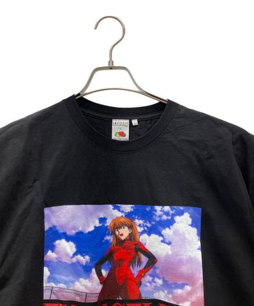 RADIO EVA（ラヂオエヴァ）RADIO EVA (ラヂオエヴァ) FRUIT OF THE LOOM (フルーツオブザルーム) 半袖カットソー ブラック サイズ:Lの古着・服飾アイテム