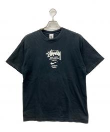NIKE×stussy（ナイキ×ステューシー）の古着「インターナショナルTシャツ」｜ブラック
