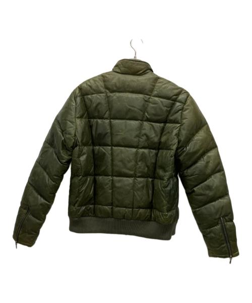 SCHAFFEN（シャッフェン）SCHAFFEN (シャッフェン) ラムレザーダウンジャケット グリーン サイズ:4の古着・服飾アイテム