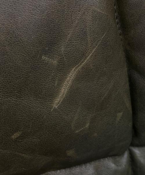 SCHAFFEN（シャッフェン）SCHAFFEN (シャッフェン) ラムレザーダウンジャケット グリーン サイズ:4の古着・服飾アイテム