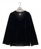 FENDIフェンディ）の古着「ベロアカットソー」｜ネイビー