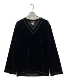 FENDI（フェンディ）の古着「ベロアカットソー」｜ネイビー