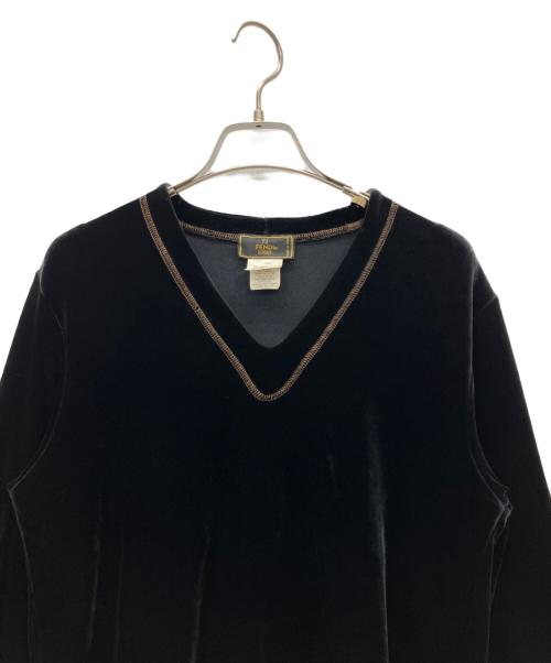 FENDI（フェンディ）FENDI (フェンディ) ベロアカットソー ネイビー サイズ:不明の古着・服飾アイテム