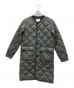 TAIONタイオン）の古着「パイピイングダウンキルティングジャケット」｜グリーン