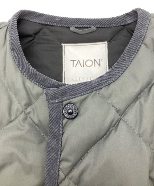 TAION（タイオン）TAION (タイオン) パイピイングダウンキルティングジャケット グリーン サイズ:XSの古着・服飾アイテム
