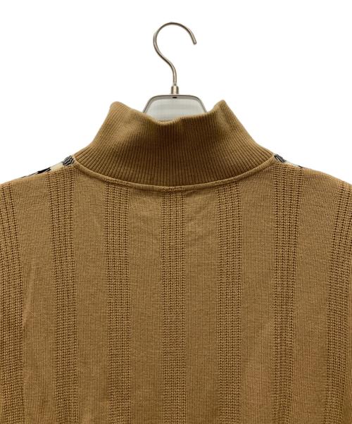 Burberry's（バーバリー）Burberry's (バーバリーズ) 薄手ニット ベージュ×ブラック サイズ:Lの古着・服飾アイテム