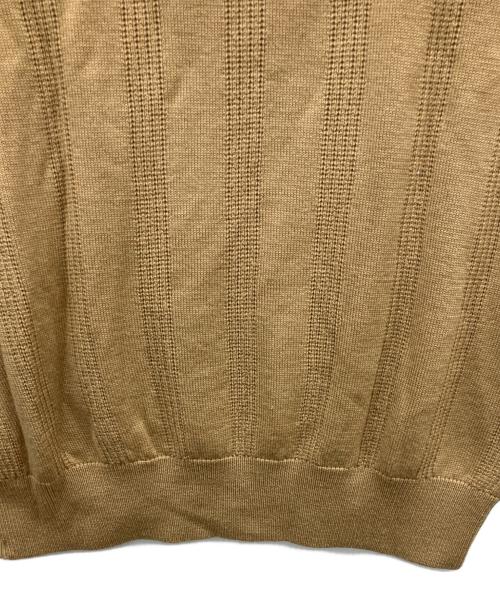Burberry's（バーバリー）Burberry's (バーバリーズ) 薄手ニット ベージュ×ブラック サイズ:Lの古着・服飾アイテム
