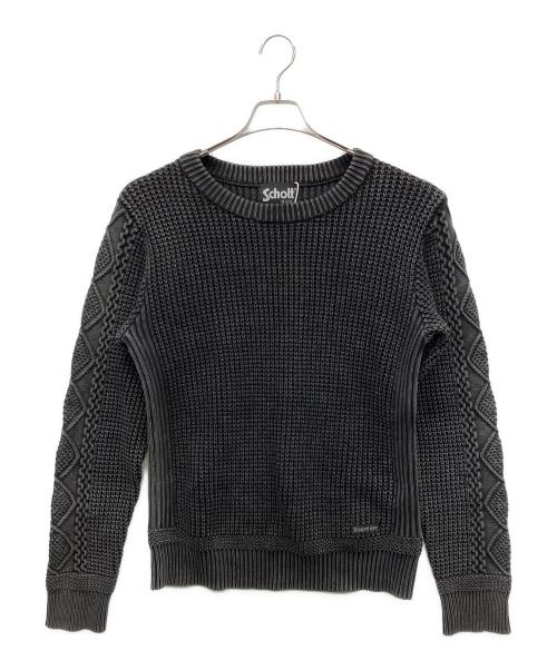 Schott（ショット）Schott (ショット) 厚手ニット ブラック サイズ:Mの古着・服飾アイテム