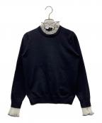 UNITED ARROWS TOKYOユナイテッドアローズトウキョウ）の古着「オーガンジープリーツ 4WAY ニット」｜ネイビー