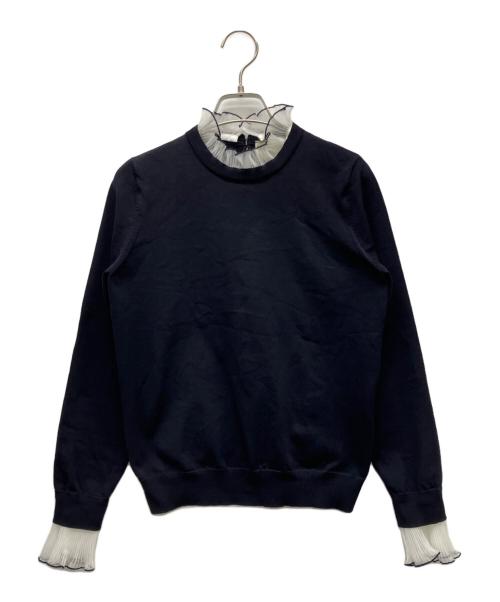 UNITED ARROWS TOKYO（ユナイテッドアローズトウキョウ）UNITED ARROWS TOKYO (ユナイテッドアローズトウキョウ) オーガンジープリーツ 4WAY ニット ネイビー サイズ:FREEの古着・服飾アイテム