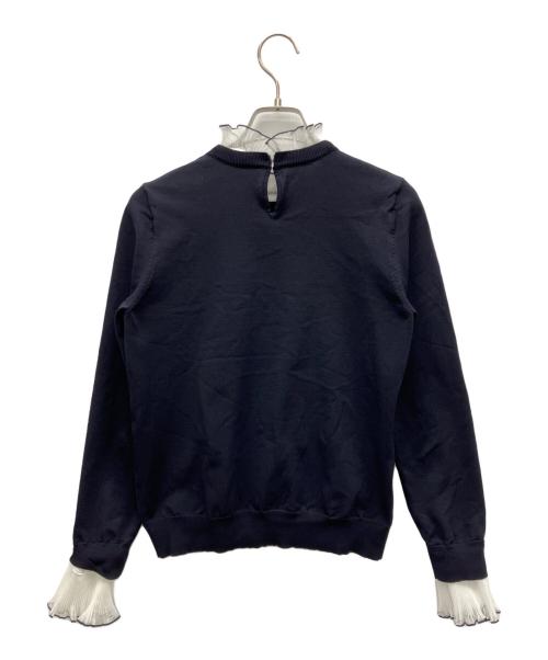 UNITED ARROWS TOKYO（ユナイテッドアローズトウキョウ）UNITED ARROWS TOKYO (ユナイテッドアローズトウキョウ) オーガンジープリーツ 4WAY ニット ネイビー サイズ:FREEの古着・服飾アイテム