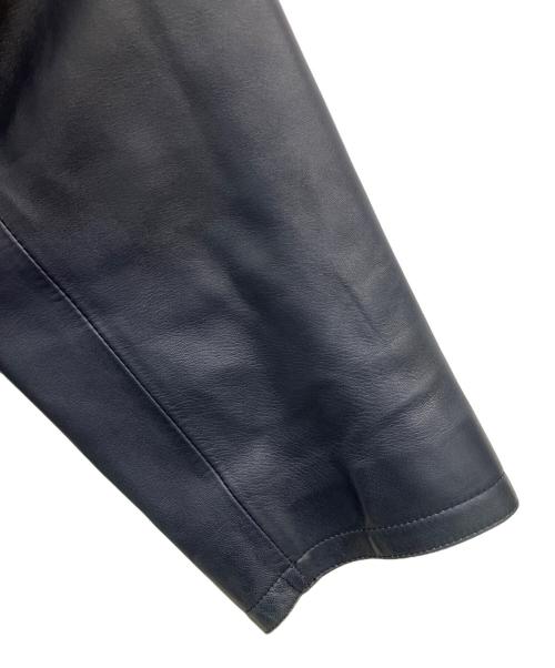 HUGO BOSS（ヒューゴ ボス）HUGO BOSS (ヒューゴ ボス) レザージャケット ネイビー サイズ:-の古着・服飾アイテム