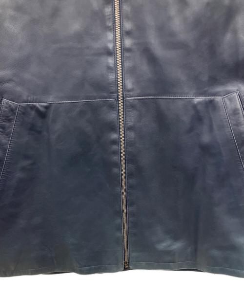 HUGO BOSS（ヒューゴ ボス）HUGO BOSS (ヒューゴ ボス) レザージャケット ネイビー サイズ:-の古着・服飾アイテム