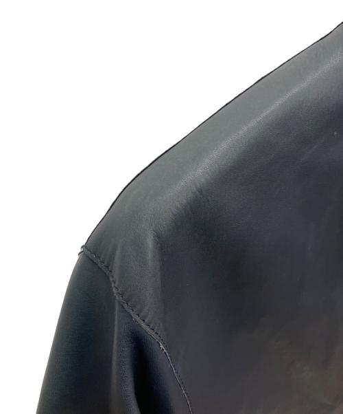 HUGO BOSS（ヒューゴ ボス）HUGO BOSS (ヒューゴ ボス) レザージャケット ネイビー サイズ:-の古着・服飾アイテム