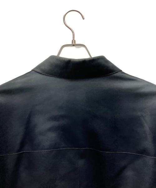 HUGO BOSS（ヒューゴ ボス）HUGO BOSS (ヒューゴ ボス) レザージャケット ネイビー サイズ:-の古着・服飾アイテム