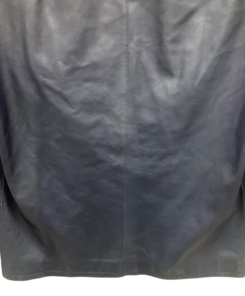 HUGO BOSS（ヒューゴ ボス）HUGO BOSS (ヒューゴ ボス) レザージャケット ネイビー サイズ:-の古着・服飾アイテム