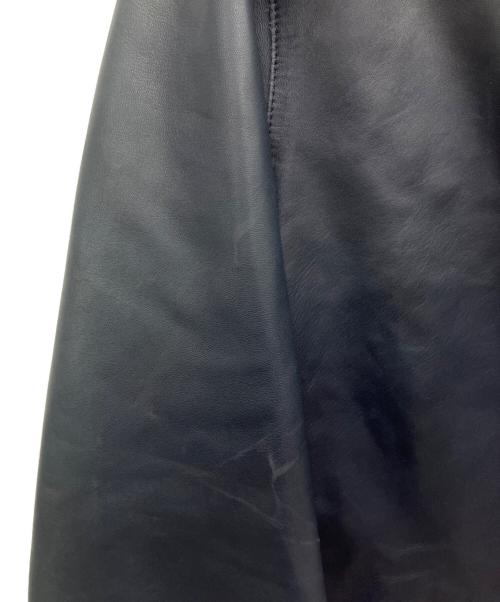 HUGO BOSS（ヒューゴ ボス）HUGO BOSS (ヒューゴ ボス) レザージャケット ネイビー サイズ:-の古着・服飾アイテム