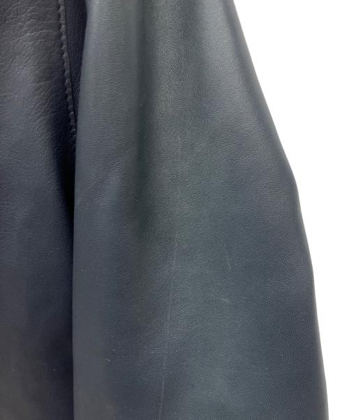 HUGO BOSS（ヒューゴ ボス）HUGO BOSS (ヒューゴ ボス) レザージャケット ネイビー サイズ:-の古着・服飾アイテム