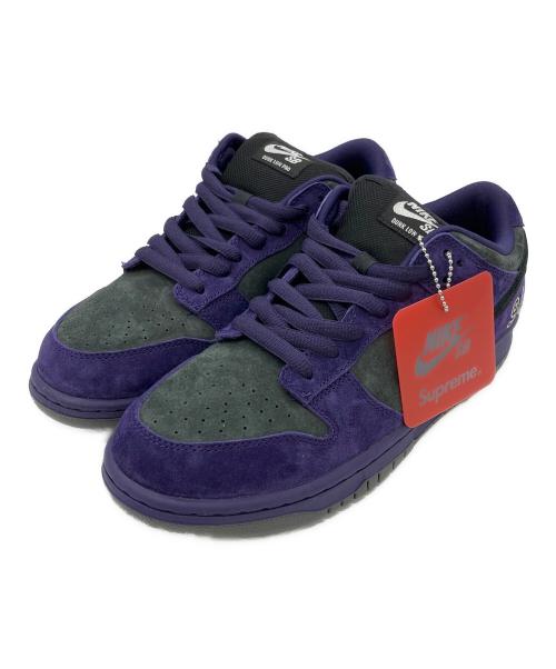 NIKE SB（ナイキエスビー）NIKE SB (ナイキエスビー) SUPREME (シュプリーム) Nike SB Dunk Low　Europe and the UK Exclusive  パープル×グレー サイズ:27の古着・服飾アイテム