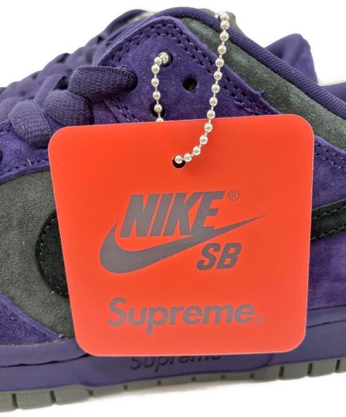 NIKE SB（ナイキエスビー）NIKE SB (ナイキエスビー) SUPREME (シュプリーム) Nike SB Dunk Low　Europe and the UK Exclusive  パープル×グレー サイズ:27の古着・服飾アイテム