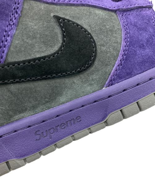 NIKE SB（ナイキエスビー）NIKE SB (ナイキエスビー) SUPREME (シュプリーム) Nike SB Dunk Low　Europe and the UK Exclusive  パープル×グレー サイズ:27の古着・服飾アイテム