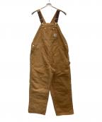 CarHarttカーハート）の古着「ダブルニーオーバーオール」｜ベージュ