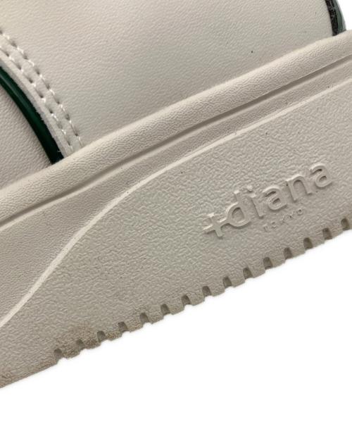 HARRY POTTER（ハリーポッター）HARRY POTTER (ハリーポッター) +DIANA (プラスダイアナ) ローカットスニーカー ホワイト×グリーン サイズ:24㎝の古着・服飾アイテム