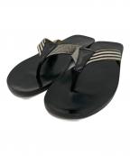 GIVENCHYジバンシィ）の古着「レザービーチサンダル」｜ブラック