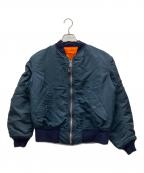ALPHAアルファ）の古着「USA製MA-1ジャケット」｜ブルー