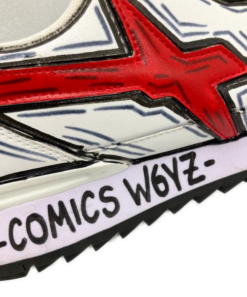 W6YZ（ウィズ）W6YZ (ウィズ) ハンドペイント ロイヤルフラッシュ ホワイト サイズ:26.5の古着・服飾アイテム
