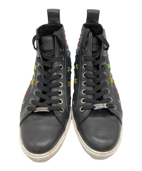JIMMY CHOO（ジミーチュウ）JIMMY CHOO (ジミーチュウ) 10周年記念ハイカットスニーカー ブラック サイズ:43の古着・服飾アイテム