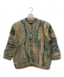 Coogi（クージー）の古着「3D厚手カーディガン」｜ベージュ