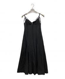 JOSE MOON（ジョゼムーン）の古着「ツイストキャミソールドレス」｜ブラック