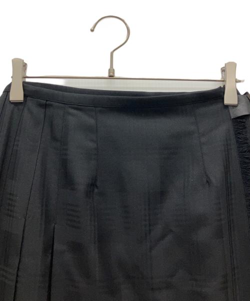 ticca（ティッカ）ticca (ティッカ) シャドウチェックプリーツスカート ブラック サイズ:F 未使用品の古着・服飾アイテム