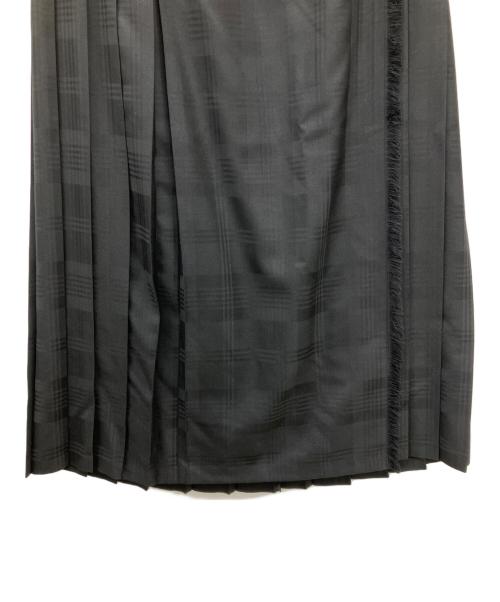 ticca（ティッカ）ticca (ティッカ) シャドウチェックプリーツスカート ブラック サイズ:F 未使用品の古着・服飾アイテム