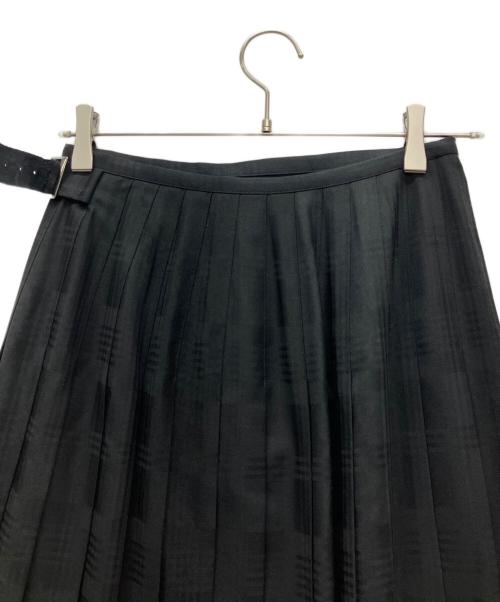 ticca（ティッカ）ticca (ティッカ) シャドウチェックプリーツスカート ブラック サイズ:F 未使用品の古着・服飾アイテム