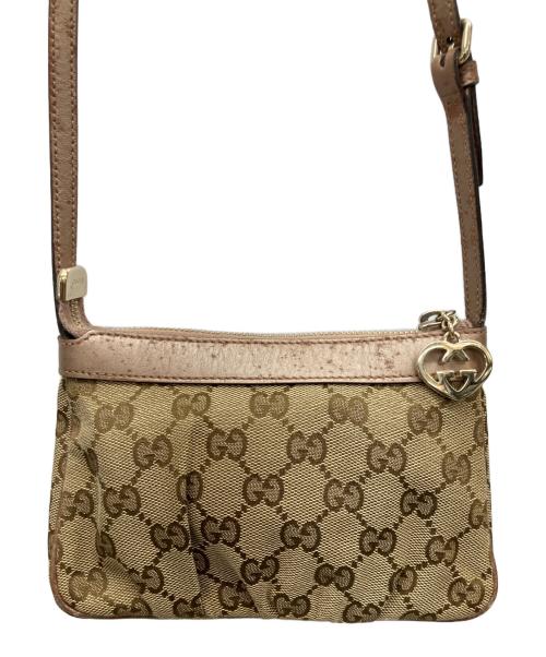 GUCCI（グッチ）GUCCI (グッチ) ショルダーポーチ ベージュ×ピンクの古着・服飾アイテム