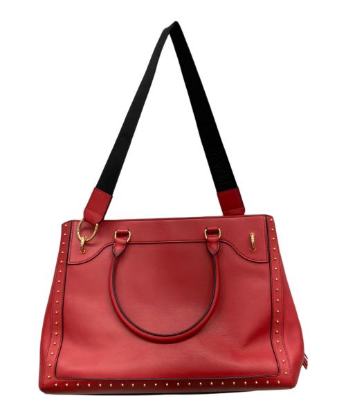 BALMAIN（バルマン）BALMAIN (バルマン) 2WAYフリンジバッグ レッドの古着・服飾アイテム