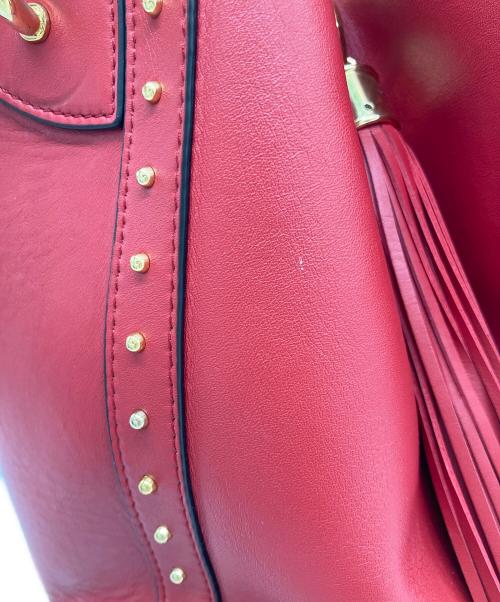 BALMAIN（バルマン）BALMAIN (バルマン) 2WAYフリンジバッグ レッドの古着・服飾アイテム