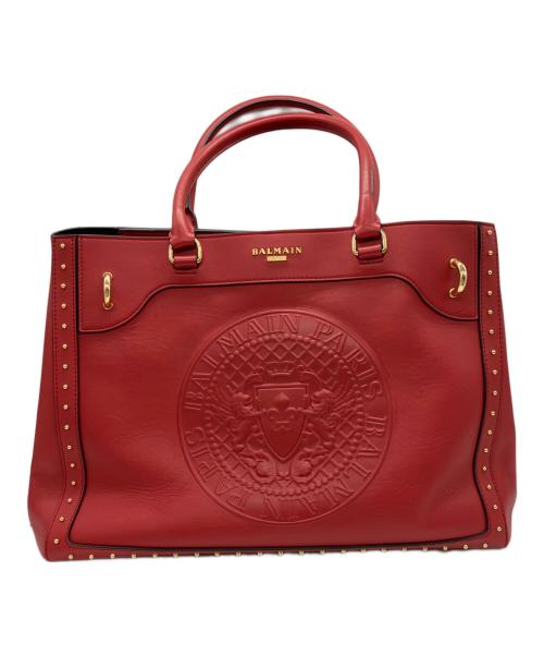 BALMAIN（バルマン）BALMAIN (バルマン) 2WAYフリンジバッグ レッドの古着・服飾アイテム