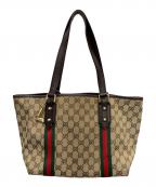 GUCCIグッチ）の古着「トートバッグ」｜ベージュ